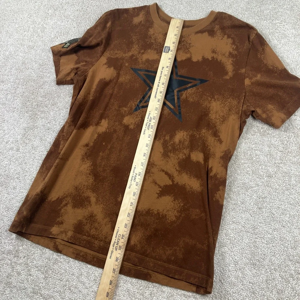 Nike Mens Large Dallas Cowboys T-Shirt Brown Salute to Service Bleach Wash Star - Picture 6 of 9